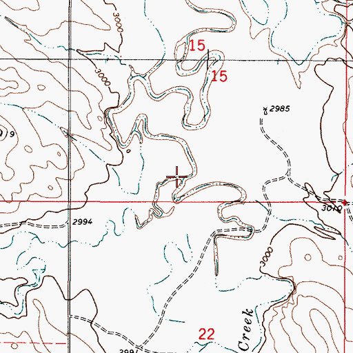 Topographic Map of Dick Creek, MT