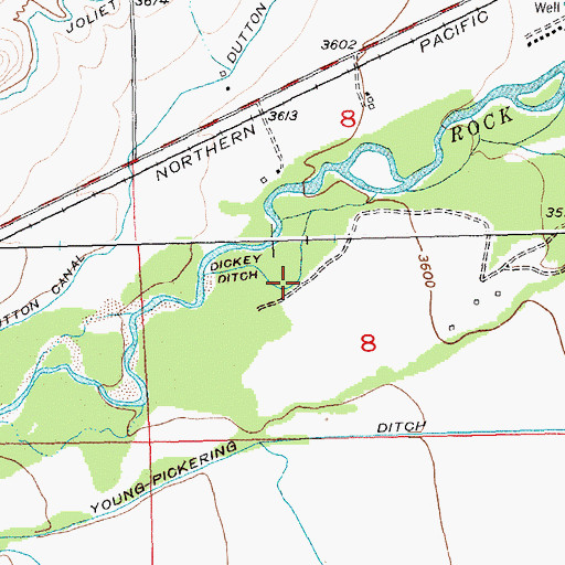 Topographic Map of Dickey Ditch, MT