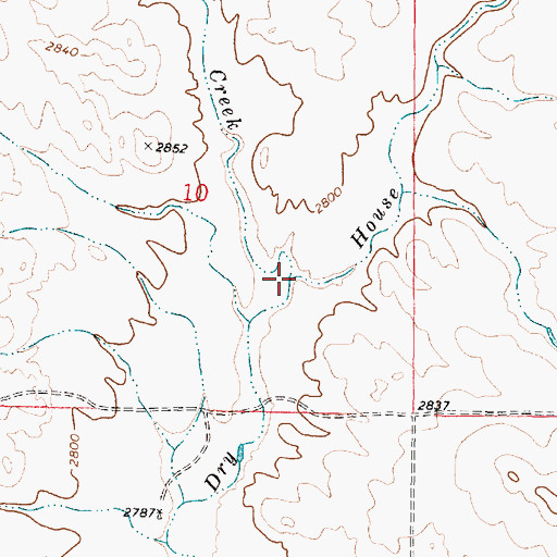 Topographic Map of Dirty Woman Creek, MT