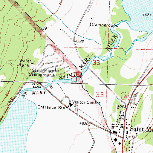 Topographic Map of Divide Creek, MT