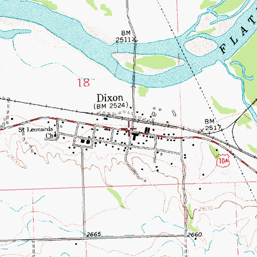 Topographic Map of Dixon, MT