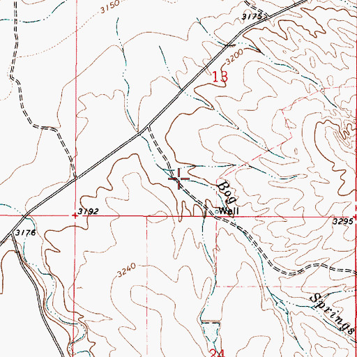 Topographic Map of Dobe Creek, MT