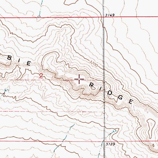 Topographic Map of Dobie Ridge, MT