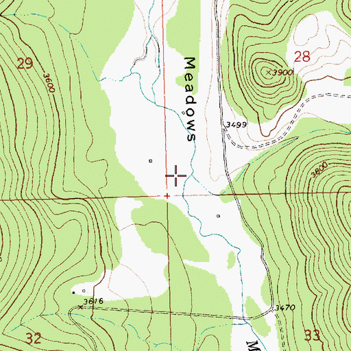 Topographic Map of Doe Creek, MT