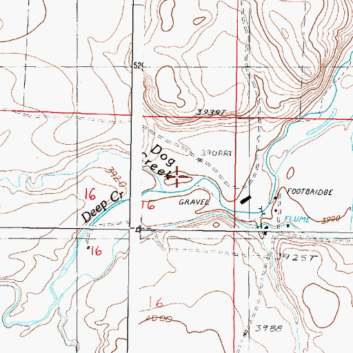 Topographic Map of Dog Creek, MT