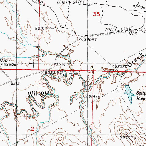Topographic Map of Dog Creek, MT