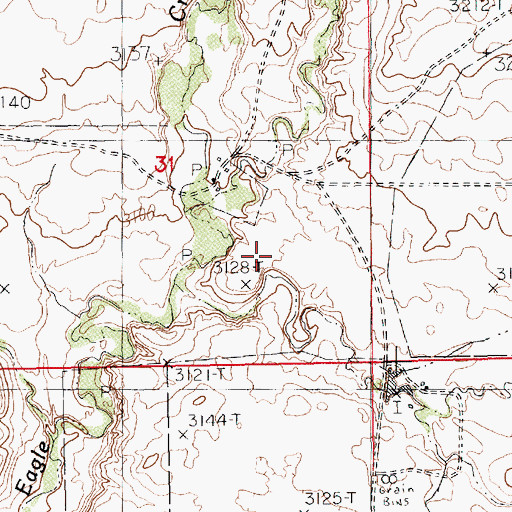 Topographic Map of Dog Creek, MT