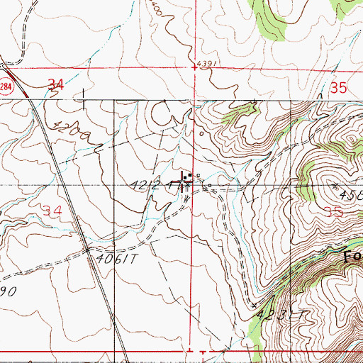 Topographic Map of Doggett Ranch, MT