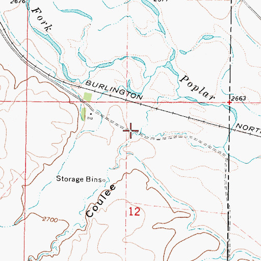 Topographic Map of Dolson Coulee, MT