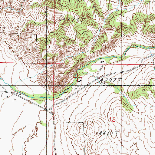 Topographic Map of Domer Ranch, MT