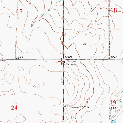 Topographic Map of Dorner School (historical), MT