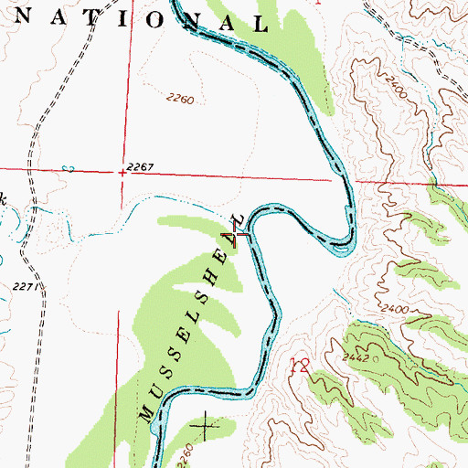 Topographic Map of Drag Creek, MT