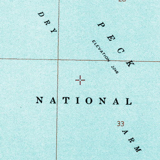 Topographic Map of Dry Arm, MT