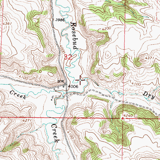Topographic Map of Dry Creek, MT