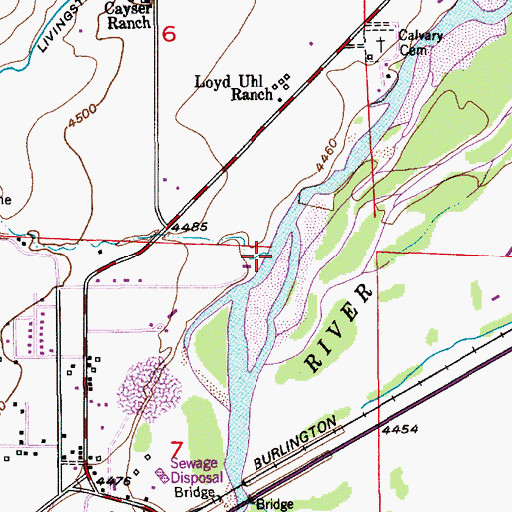 Topographic Map of Dry Creek, MT