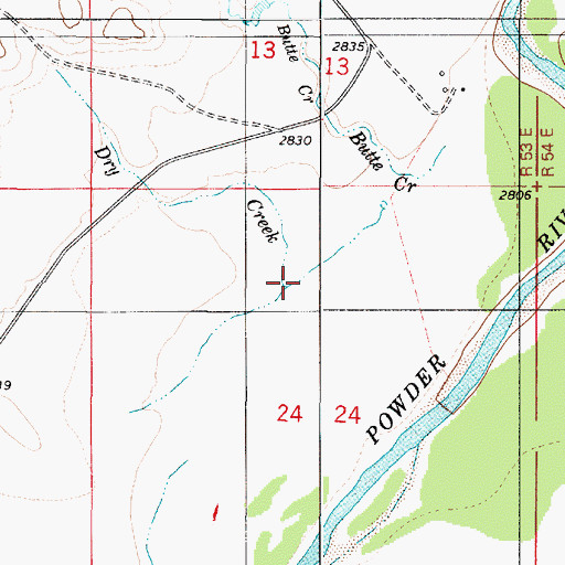 Topographic Map of Dry Creek, MT