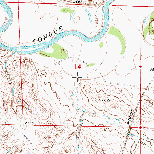 Topographic Map of Dry Creek, MT