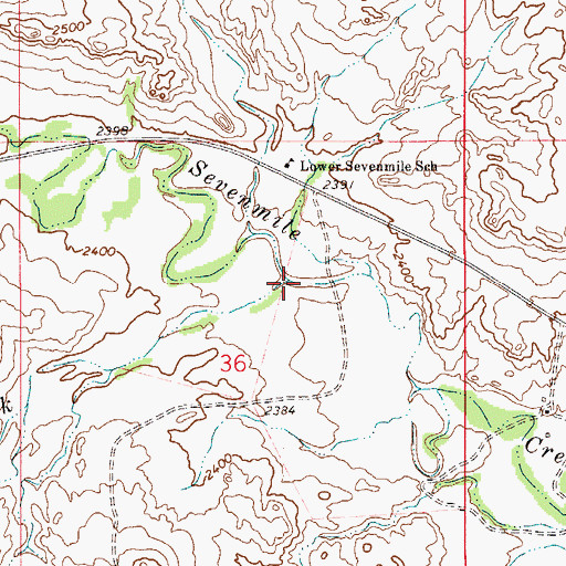 Topographic Map of Dry Creek, MT
