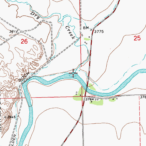 Topographic Map of Dry Creek, MT