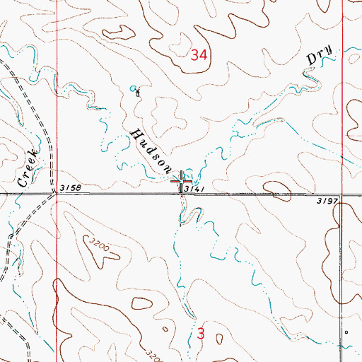 Topographic Map of Dry Creek, MT