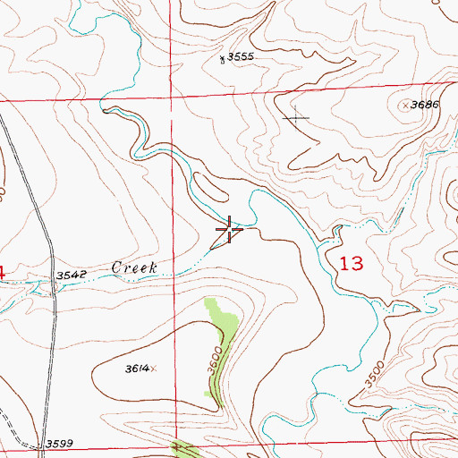 Topographic Map of Dry Creek, MT