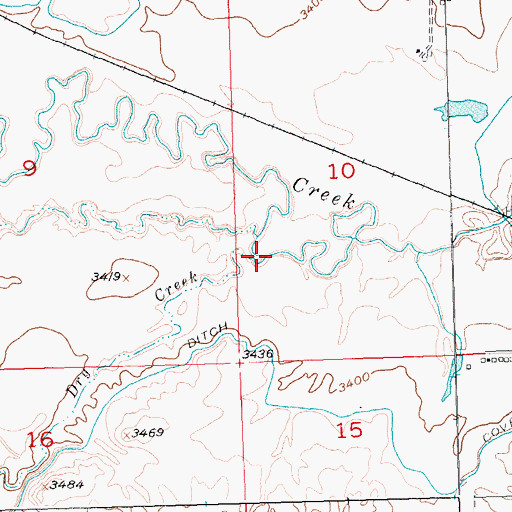 Topographic Map of Dry Creek, MT
