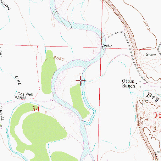 Topographic Map of Dry Creek, MT