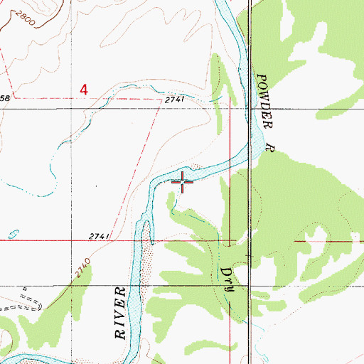 Topographic Map of Dry Creek, MT