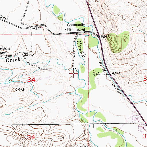 Topographic Map of Dry Creek, MT