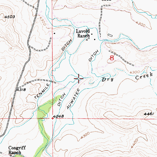 Topographic Map of Dry Creek, MT