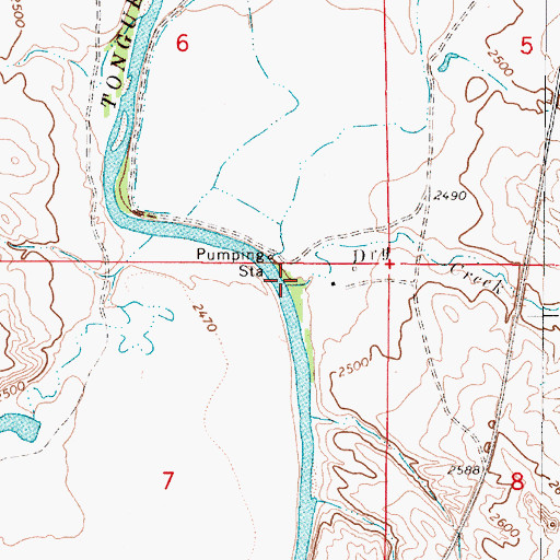 Topographic Map of Dry Creek, MT