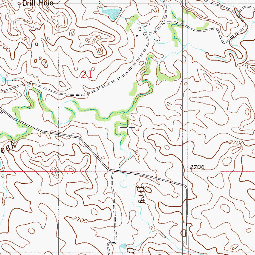 Topographic Map of Dry Creek, MT