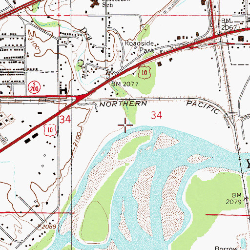 Topographic Map of Dry Creek, MT