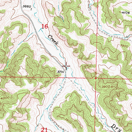Topographic Map of Dry Creek, MT