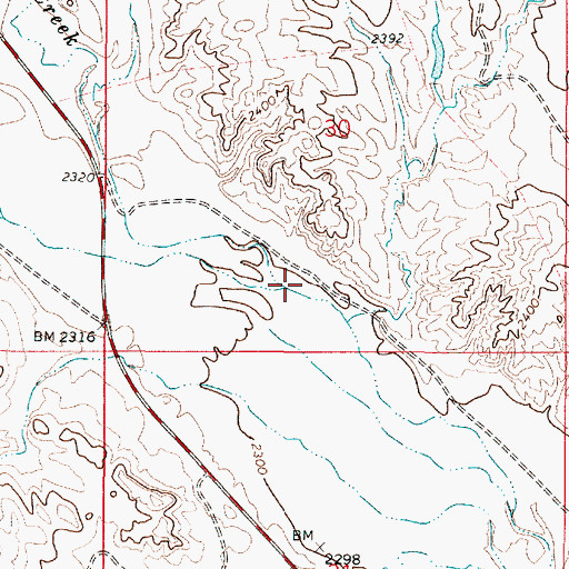 Topographic Map of Dry Creek, MT