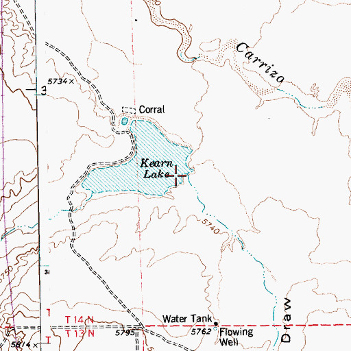Topographic Map of Marion Haws Draw, AZ