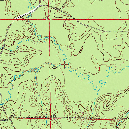 Topographic Map of Griswould Creek, AR
