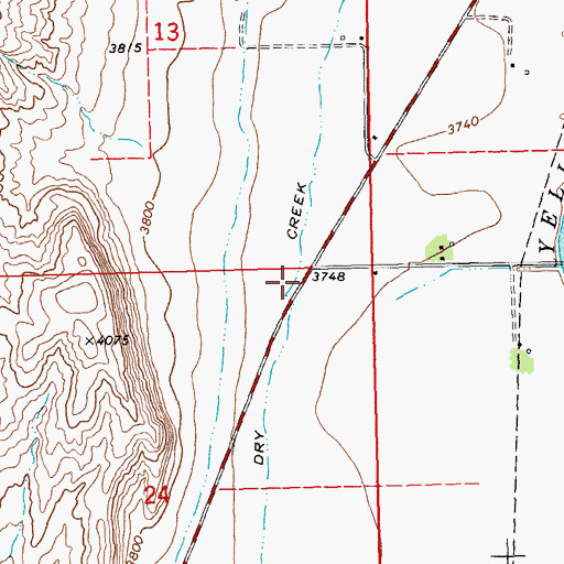 Topographic Map of Dry Creek Canal, MT