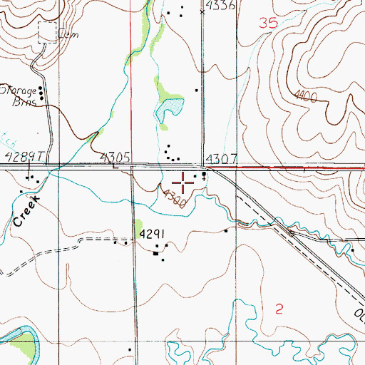 Topographic Map of Dry Creek Church, MT