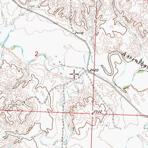 Topographic Map of Dry Fork, MT