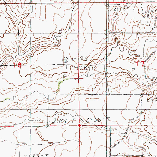 Topographic Map of Dry Fork, MT