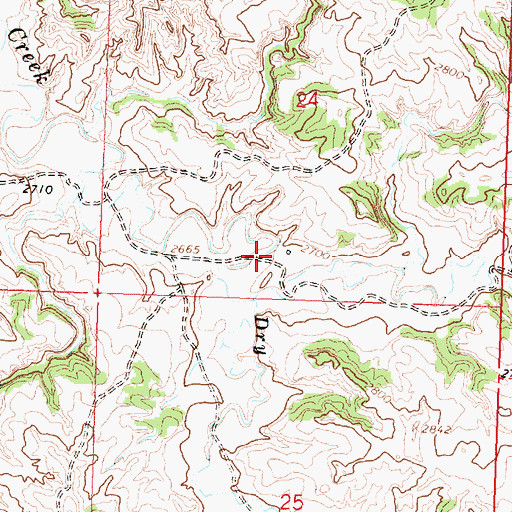 Topographic Map of Dry Fork Nancy Russell Creek, MT