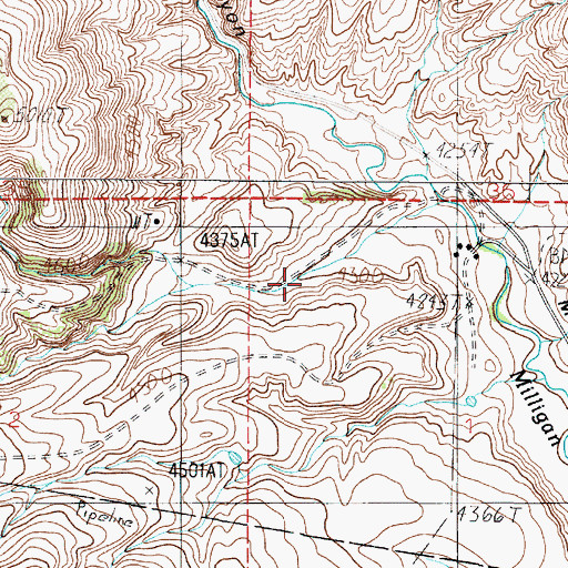 Topographic Map of Dry Hollow, MT
