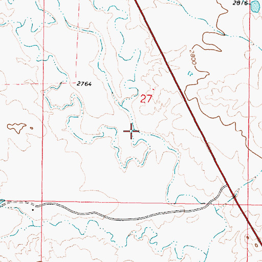Topographic Map of Dry House Creek, MT