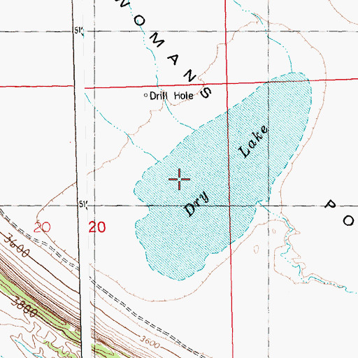 Topographic Map of Dry Lake, MT