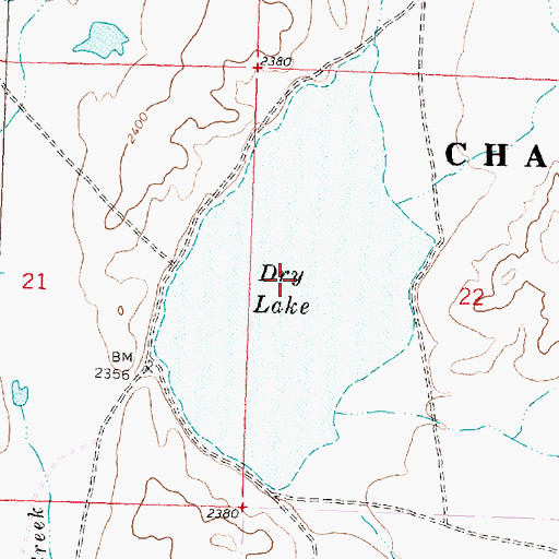 Topographic Map of Dry Lake, MT