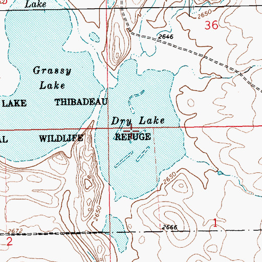Topographic Map of Dry Lake, MT