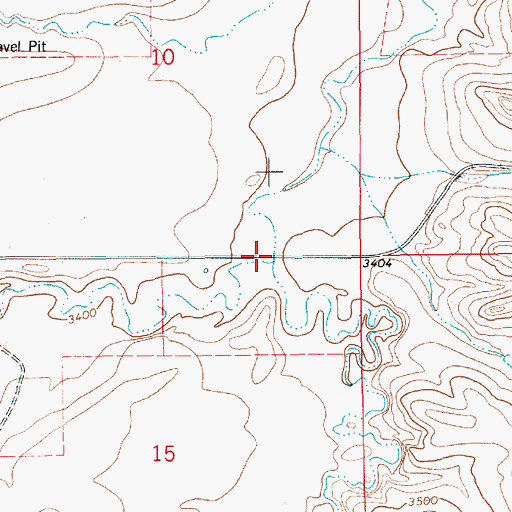 Topographic Map of Dry Wolf Creek, MT