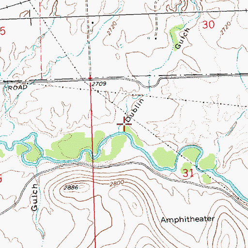 Topographic Map of Dublin Gulch, MT