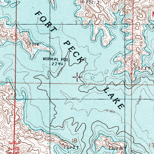 Topographic Map of Duck Creek, MT